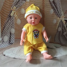 실리콘 아기 인형 교육용 신생아 모형 돌봄 연습 가정 학습용 인형, 음성 기능 없음, 52cm풀골드남성용잠옷(골든옐로우)