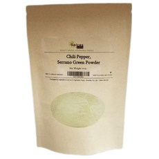 SFL 칠리 페퍼 세라노 그린 분말 - 코셔 - 재밀봉 가능한 파우치 (4 온스) SFL 칠리 페퍼 세라노 그린 분말 - 코셔 - 재밀봉 가능한 파우치 (4 온스), 1개