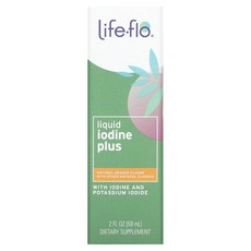 Life-flo (라이프 플로 헬스) 액상 요오드 플러스 천연 오렌지 맛 59ml (2 fl oz), 1개, 1.5L