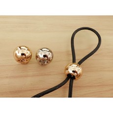 球狀 繩扣 帽繩扣 鞋扣 彈簧扣 皮包束口 束口 調節扣 艾奇利 彈簧單孔繩扣 金屬繩扣 背包書包繩扣 鞋帶扣 皮包五金, 1個, 繩扣1個(不含吊鐘),銀