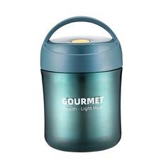 GOURMET 食物罐 手提保溫杯 304不鏽鋼, 1個, 藍色【贈小麥湯勺】, 藍色