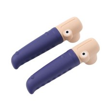 동물 실리콘 문손잡이 커버 (2p 퍼플) DK44+새론무역Shop, 빠른배송