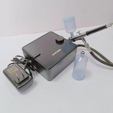 에어브러쉬 도색 무선 스프레이 건 프라모델 피규어 색칠 작업 장비, 1개, 0.3 이중분사기+미니 펌프
