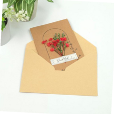 드라이플라워 카드 생화건조 선물용 응원카드 편지지 랜덤발송, 본상품