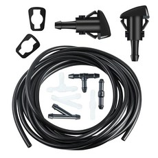 윈드실드 와셔 노즐 키트 크라이슬러 닷지 램과 호환되는 호스 커넥터 및 개스킷이 있는 스프레이 - 5116079AA 교체, Hose & Nozzels & Connectors