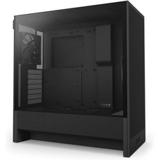 NZXT H5 Flow - 콤팩트 ATX 미드 타워 PC 게이밍 케이스 높은 공기 흐름 120mm 팬 2개 포함 360mm 전면 및 240mm 상단 라디에이터 지원 케이블 관리, Flow RGB, Black