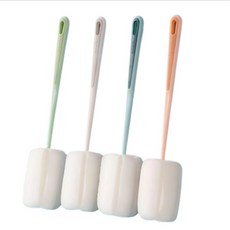 海綿洗杯刷 可拆式長柄 杯刷 清潔飲料 杯刷 奶瓶刷 洗杯刷 洗奶瓶 茶杯清洗 清潔用品, 1個, 顏色隨機發貨, 隨機
