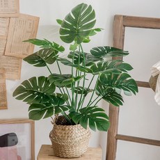 그린 오피스 데스크톱 시뮬레이션 인테리어 화분 식물, 1개, 몬스테라(높이 약 70CM) 1개, 몬스테라(높이 약 70CM)