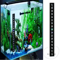 동그라미샵 스티커형 어항 색깔온도계 가정용수족관