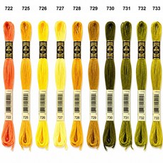 [청라핸즈] DMC 자수실 25번 면사 25번사 8M (722~733), 726 번 (25번사)