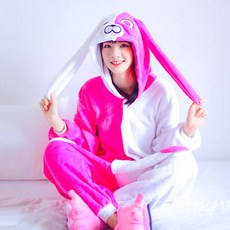 Papa Panty Mama Bra 粉色兔造型睡衣