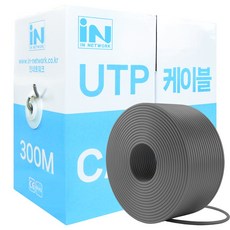 인네트워크 CAT.5E 제작용 박스형 랜케이블 IN-5UTP300M, 그레이, 1개, 300m