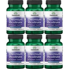 스완슨 크롬 피콜리네이트 200mcg, 6팩, 60정