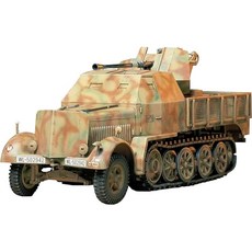 타미야 1/35 밀리터리 미니어처 시리즈 No.144 독일 장갑 8톤 하프 3.7cm 대공기관포 37형 탑재 플럭자우리아 플라스틱 모델 35144 (군용 차량), 1개