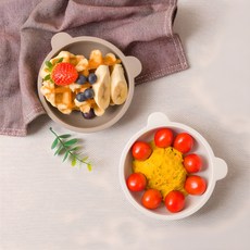 아띠홈 쁘띠포레 곰돌이 간식볼 2P, 크림 + 초코, 1개