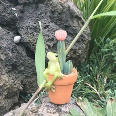 청개구리 미니 선인장 화분 A 조화 마블 인형 장식 소품