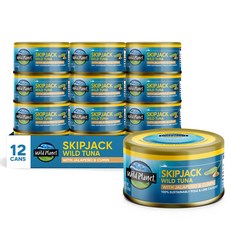 [해외]Wild Planet Wild Skipjack Tuna with Jalepeno & Cumin 와일드 스킵잭 튜나 참치 할라페뇨 & 커민, 85g, 12개, 85g