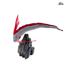 고퀼리티 바다 민물 루어매니아 무늬 오징어 물고기 피규어 장식품, 1개, 중형산갈치