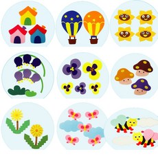 청양토이 환경꾸미기 펠트 공간꾸미기, 1세트, 팬지