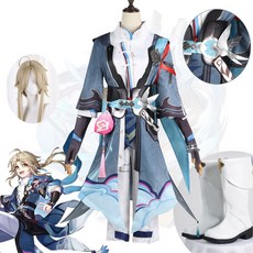 崩壞星穹鐵道遊戲cos彥卿cosplay男裝米哈遊遊戲動漫二次元演出服, 彥卿服裝+配飾+假髮,XXXL, 1個