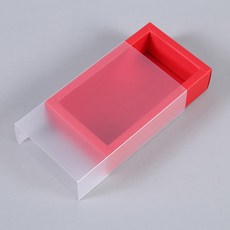 호환 10pcs 서리로 덥은 PVC Windows 멀티 크기 크래프트 종이 선 상자 패키지 웨딩 파티 쿠키 사탕 상자 절묘한 서랍 용품, Inner 20x10x6cm, [29] Red