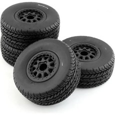 RC 휠 타이어 슬래시용 아르마용 센톤용 VKAR 10SC용 HPI 카용 4개 세트 112mm 110 단거리 트럭 12mm 헥스 포함, RC 휠 타이어 슬래시용 아르마용 센톤용 VKAR 10