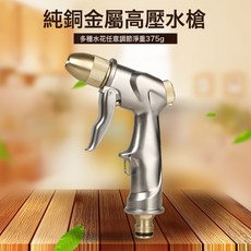 高壓洗車水槍家用澆花刷車工具汽車可攜式高壓沖車全銅噴槍頭, 純銅鋅合金水槍:如圖, 1cm