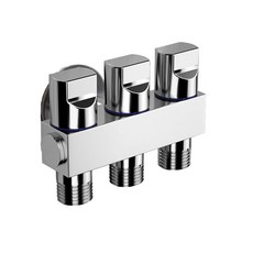 납작 수도꼭지 3출구 납작수전 3구 세갈래수도꼭지 LS2, 1개