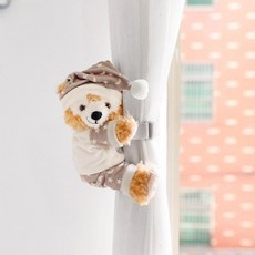 북유럽 커튼 스트랩 인테리어 커튼끈 곰돌이 베어 인형 장식, A