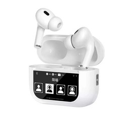 ASPOR 智能彩色觸控螢幕無線藍牙耳機 ANC主動降噪 HiFi高音質, 白色