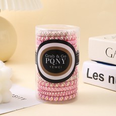 彩色編織髮圈15件組：高彈力不傷髮髮繩，四季通用撞色髮飾