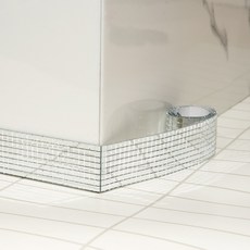 플렉스굽도리 몰딩 시트지 유리 띠벽지 거울 스티커, 5mm X 5mm, 샤인실버(FZ-182)