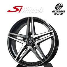 Si Wheels RFF06 亮黑灰車面旋壓鋁圈 17吋 6.5J ET48 5孔114.3, （現貨）平光黑, 1個, 平光黑