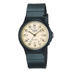 Casio MQ24-9B 유니 밀리터리 다이얼 블랙 고무 스트랩 캐주얼 3핸드 아날로그 시계