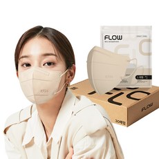 플로우 KF94 귀안아픈 숨쉬기편한 새부리형 마스크 대형, 30개입, 1개, 로열 베이지