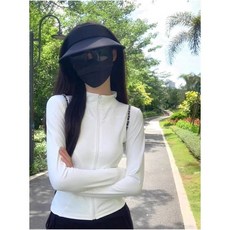 DIU 立領修身防曬衣女防紫外線瑜伽騎行外套夏季新款防曬服UPF50+, XL(120-140)