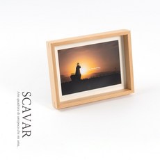 스카바르 탁상용 인테리어 나무 원목 액자, 비취 원목