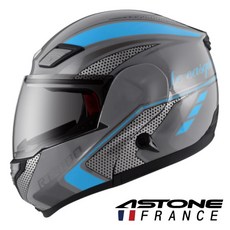 ASTONE FRANCE RT1100 灰藍 可掀式安全帽 (汽水帽), 1個