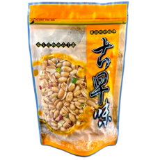 心晴食品坊 蔥蒜花生 古早味零食 酥脆鹹香 下酒菜 泡茶點心, 300g, 5個