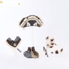 萌款娃衣 10cm棉花娃娃娃衣套裝17cm拉bubu 搪膠玩偶可穿娃衣 航海計劃娃衣, 1個, 棕色