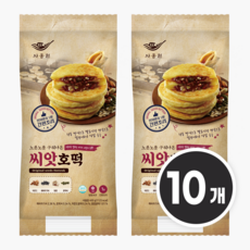 사옹원 씨앗 호떡 400g (10개입) 쫄깃한 겨울간식 아이 어린이집 냉동 간식, 10개