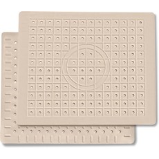 2팩 주방 싱크대 보호 매트 10인치 x 12인치 미끄럼 방지 고무 스트레이너 배수 패드베이지, Beige