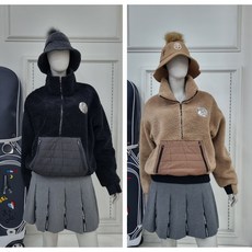 까스텔바작 여성골프 겨울 루즈핏 플리스 뽀그리 아노락부클점퍼DWJP703
