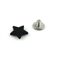 10 PCS 금속 스타 리벳 나사 펑크 스크류 백 손톱 더 많은 색상 가방 의류 의류 신발 모자 벨트 DIY 장식, 매트 블랙