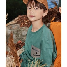 매장정품 NATIONALGEOGRAPHIC 내셔널지오그래픽 NATIONAL GEOGRAPHIC KIDS K223UTS930 어드벤처 우븐 포켓 티셔츠 KHAKI GREEN 50