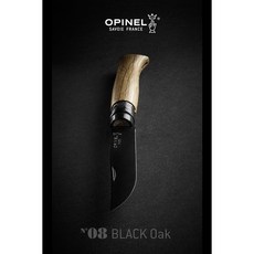 OPINEL 橡木柄系列-Black Oak 不鏽鋼黑刃折刀 #002172【露營狼】【露營生活好物網】, 全黑刃, 1個