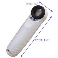 昱晶閣 手持式LED放大鏡 珠寶鑒定 地圖閱讀, 1個, 手持型40倍放大鏡