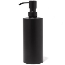 YewDESIGN 디자인욕실및주방싱크대용실버비누디스펜서스테인리스스틸 425.2g15온스리필가능한원형녹방지핸드디쉬비누디스펜서펌프 세제 로션및조리대용124421, 블랙