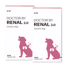 닥터바이 레날 강아지 신장 영양제 방광 배뇨 요로 건강 도움, 2세트, 30회분