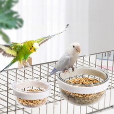 투명 소형 중형 대형 앵무새 새장 걸이형 원형 먹이통 모이통, 5CM